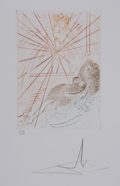 Salvador Dali  - Décaméron : L’ange Gabriel, 1972 - Gravure originale signée 2