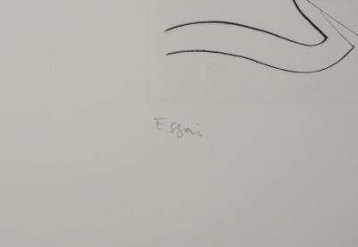 Salvador Dali  - Hommage à Léonard de Vinci : Le Télégraphe, 1975 - Gravure originale signée 2