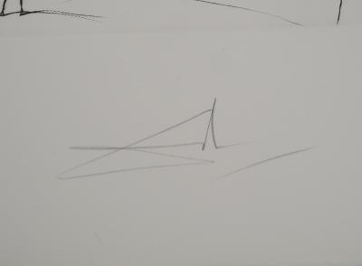 Salvador Dali  - Hommage à Léonard de Vinci : Le Télégraphe, 1975 - Gravure originale signée 2