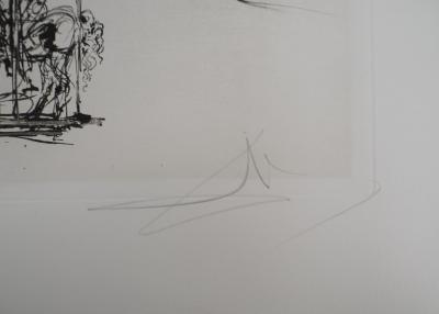 Salvador Dali - Rome and Cadaquès (Road to Ampurdam), 1975 - Original signed engraving 2