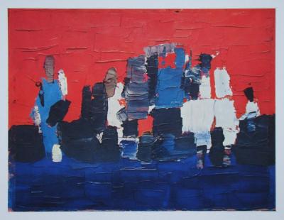 Nicolas DE STAËL (d’après) - Les petits footballeurs 1960 - Lithographie offset 2