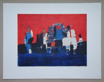 Nicolas DE STAËL (d’après) - Les petits footballeurs 1960 - Lithographie offset 2