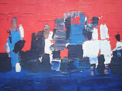 Nicolas DE STAËL (d’après) - Les petits footballeurs 1960 - Lithographie offset 2