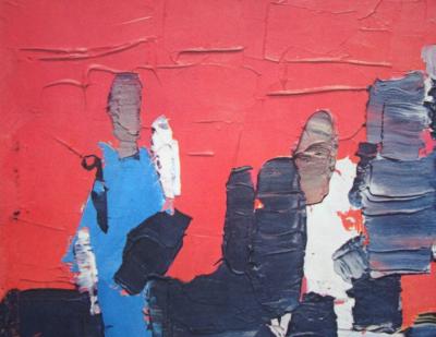 Nicolas DE STAËL (d’après) - Les petits footballeurs 1960 - Lithographie offset 2