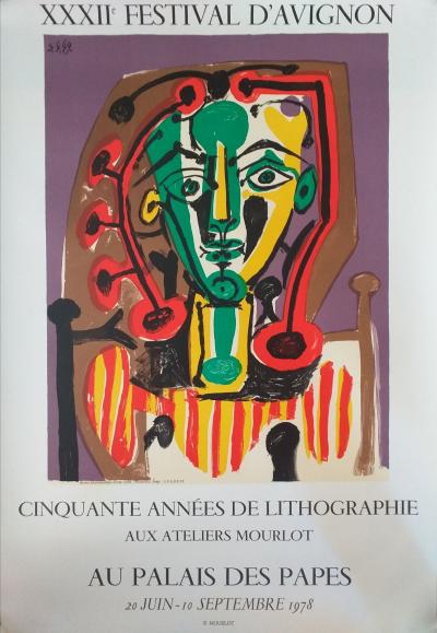 Pablo Picasso (d’après) - XXXème Festival d’Avignon, 1978 - Affiche originale 2