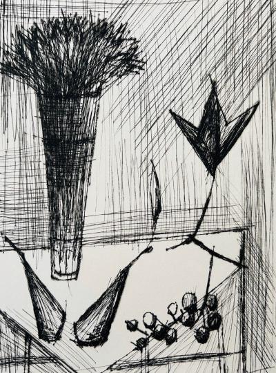 Bernard BUFFET - Nature-morte, 1959 - Pointe-sèche originale signée au crayon 2