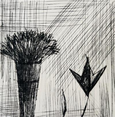 Bernard BUFFET - Nature-morte, 1959 - Pointe-sèche originale signée au crayon 2