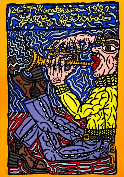 Robert COMBAS : Montreux Jazz Festival - Sérigraphie originale signée 2