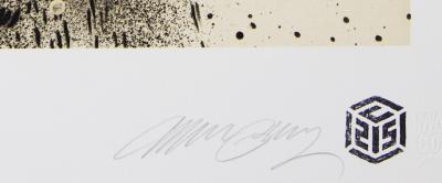 C215 : Chaton gris - Lithographie originale signée 2