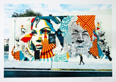 VHILS X OBEY : American dreamers - Lithographie originale signée 2