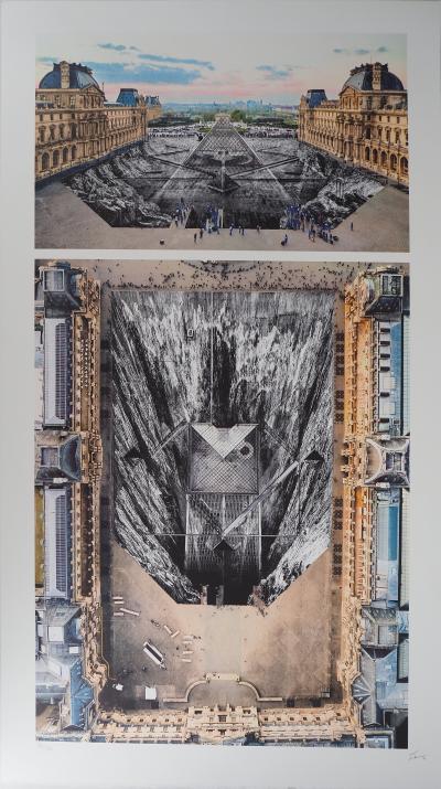 JR: JR at the Louvre - Original signed lithograph 2
