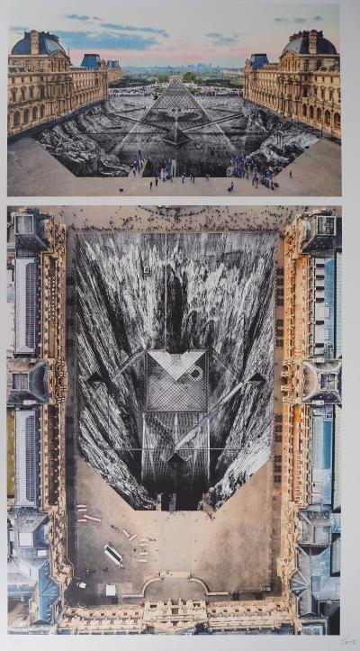 JR: JR at the Louvre - Original signed lithograph 2