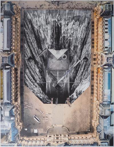 JR: JR at the Louvre - Original signed lithograph 2