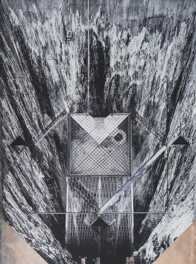 JR: JR at the Louvre - Original signed lithograph 2