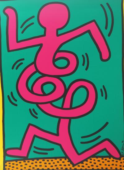 Keith HARING : Swing Yellow - Montreux Jazz Festival - Sérigraphie originale signée 2