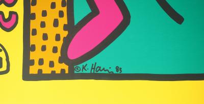 Keith HARING : Swing Yellow - Montreux Jazz Festival - Sérigraphie originale signée 2