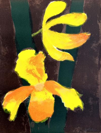 Cathelin - Les orchidées - Lithographie originale signée crayon 2