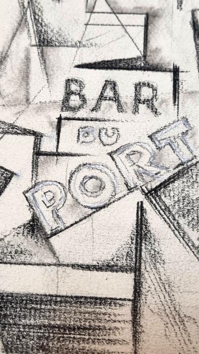 Louis Marcoussis, Le bar du port, dessin préparatoire, 1913 2
