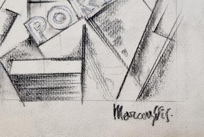 Louis Marcoussis, Le bar du port, dessin préparatoire, 1913 2