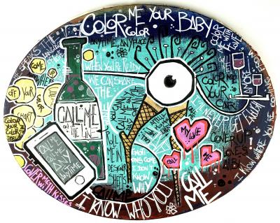 Yohan STORTI - Call me, 2021 - Peinture sur toile signée au dos par l'artiste. 2