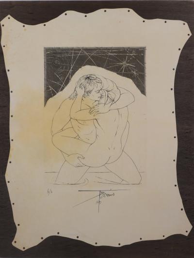 Pierre-Yves TRÉMOIS : Les amants - Gravure Originale Signée 2