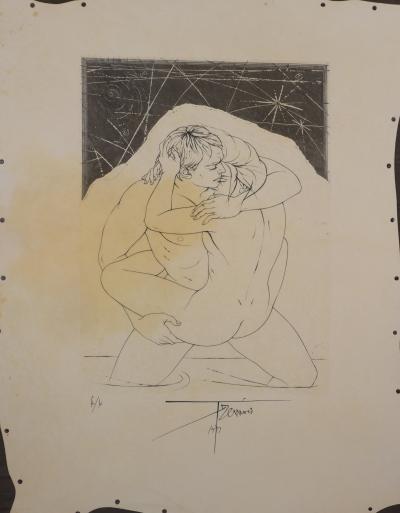 Pierre-Yves TRÉMOIS : Les amants - Gravure Originale Signée 2