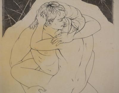 Pierre-Yves TRÉMOIS : Les amants - Gravure Originale Signée 2