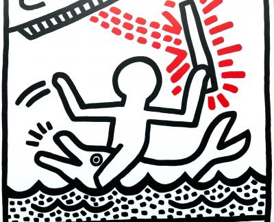 Keith Haring Galerie Watari  Lithographie offset  1983 2