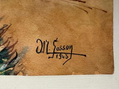 Marcel SOSSON - La moisson 1943 - Aquarelle 2