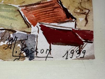 Marcel SOSSON - Vue de ville 3, 1939 - Aquarelle 2