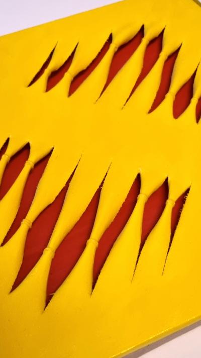 Calogero Salemi, Notches of the Red Brown, mixed media on canvas, 2020 2