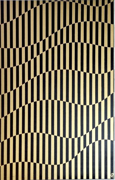 Wiesje Van Dam, Diptyque Jeu de ligne, acrylique sur panneau, 2020 2