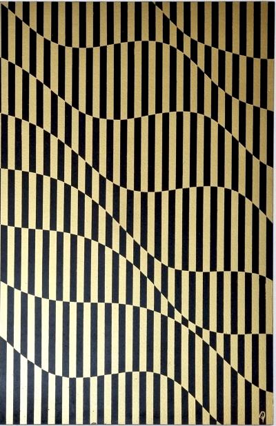 Wiesje Van Dam, Diptyque Jeu de ligne, acrylique sur panneau, 2020 2