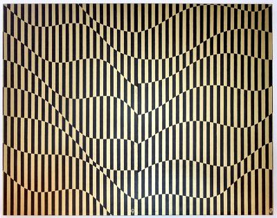 Wiesje Van Dam, Diptyque Jeu de ligne, acrylique sur panneau, 2020 2