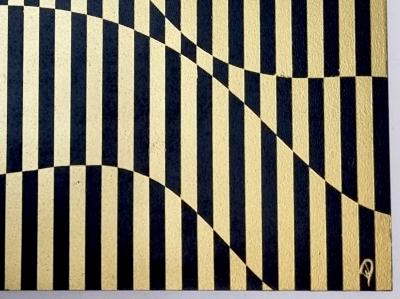 Wiesje Van Dam, Diptyque Jeu de ligne, acrylique sur panneau, 2020 2