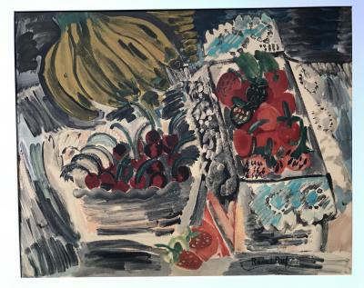 Raoul DUFY  Nature morte aux fruits.Lithographie originale signée dans la planche 2