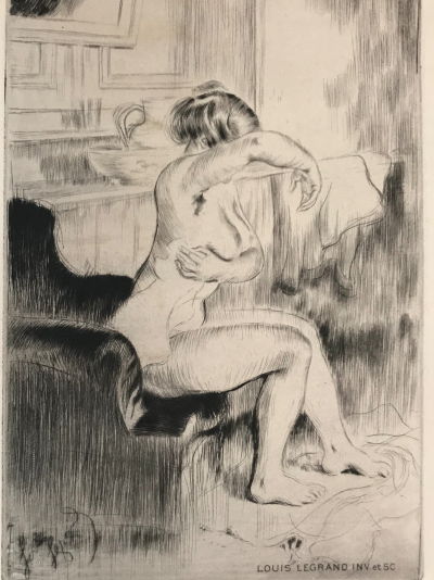 Louis LEGRAND - Femme à sa toilette - Eau-forte signée 2
