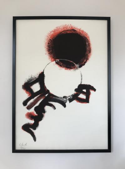 Jean-Marie CALMETTES - .Soleil noir,1970. Lithographie originale signée au crayon 2