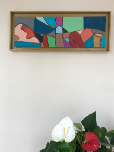 Odile TRAMPONTdite BALTRAN - Point central ciel - Acrylique sur toile signée 2
