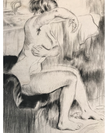 Louis LEGRAND - Femme à sa toilette - Eau-forte signée 2