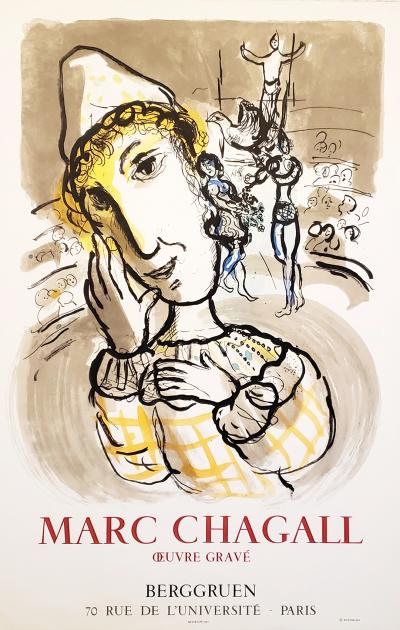 Marc Chagall, Œuvre gravé, affiche-lithographie Mourlot, 1967