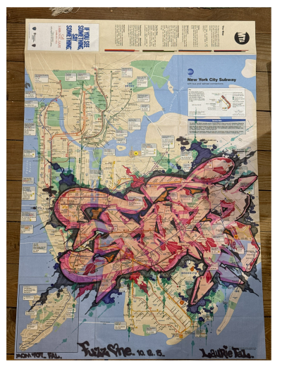 Fuzz One Subway Map  Laurie Graffiti 2015