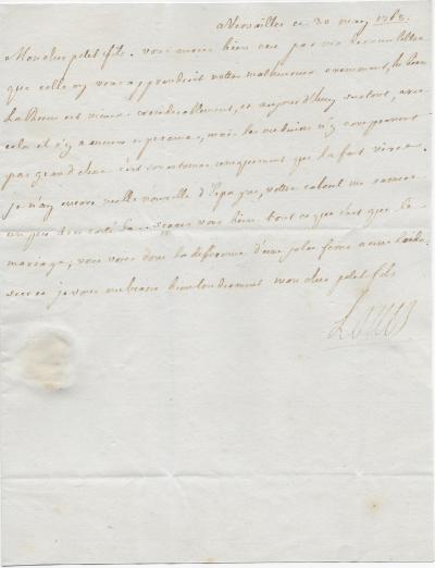 Louis XV - Lettre autographe signée - agonie de la reine Marie  Leszczynska 2