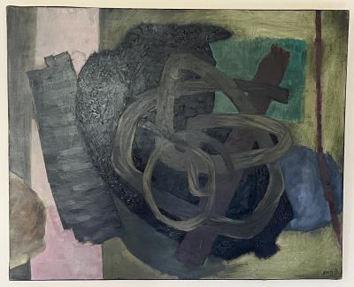 Henri GOETZ - Abstraction - peinture originale 1953 2
