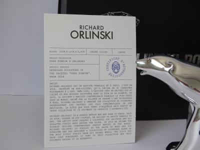 Richard Orlinski - The Pompom bear silver - sculpture 2