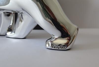 Richard Orlinski - L’ours pompon en argent - sculpture 2