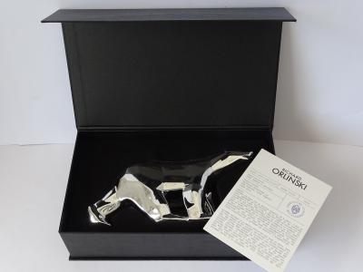 Richard Orlinski - L’ours pompon en argent - sculpture 2