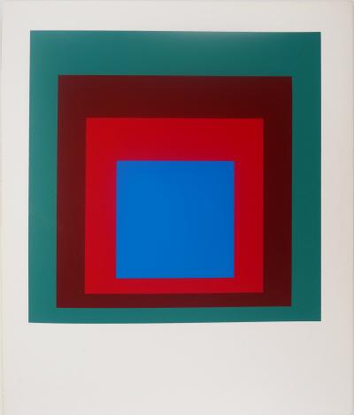 Josef ALBERS : Protected Blue - Sérigraphie originale 2