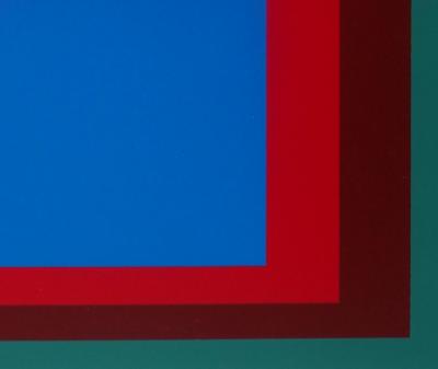 Josef ALBERS : Protected Blue - Sérigraphie originale 2