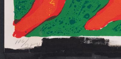 Bengt LINDSTROM: Abstract Figure - Original Signed Lithograph 2